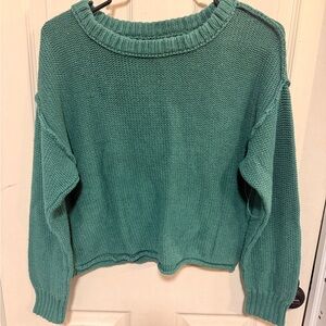 American Eagle Outfitters Teal Crew Neck Sweater
